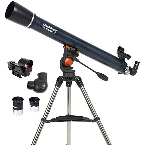 Imagen principal de Celestron 21063 AstroMaster 90AZ: telescopio refractor, azul oscuro