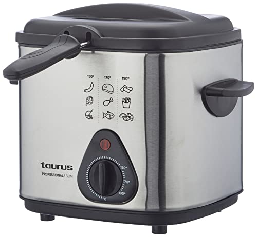 Imagen principal de Taurus Professional 1 Slim Freidora, 1000 W, 1 Kilogram, Metal, Plata