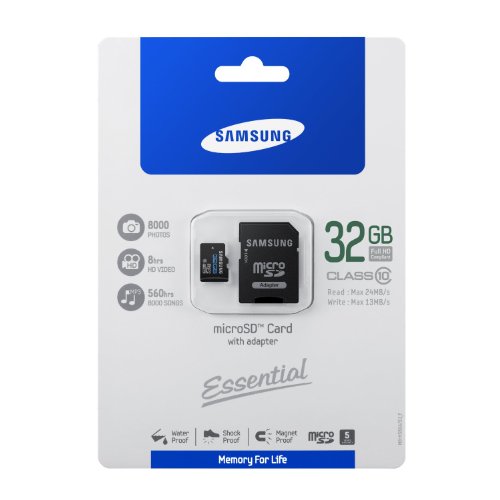 Imagen principal de SAMSUNG MB-MSBGAEU - Tarjeta Micro SD de 32 GB (Clase 10) Negro