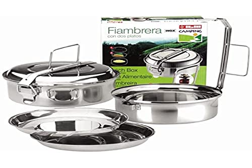 Imagen principal de Ibili Fiambrera con Platos INOX 16 CMS, Stainless Steel, Multicolour