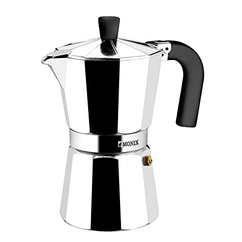 Imagen principal de MONIX Vitro Express Cafetera de aluminio 3 tazas, apta para todo tipo 