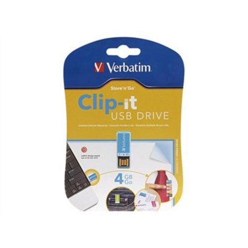 Imagen principal de Verbatim 4GB Clip-IT USB 2.0 Flash Drive 97550 (Azul)