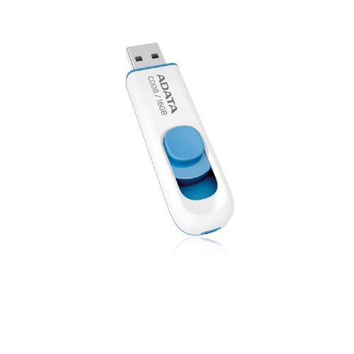 Imagen principal de ADATA 16GB C008 - Memoria USB (Azul, Color Blanco, USB 2.0, Windows 98