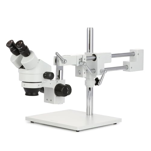 Imagen principal de 3,5 x -45 X prismáticos Zoom microscopio estéreo con doble brazo Boo