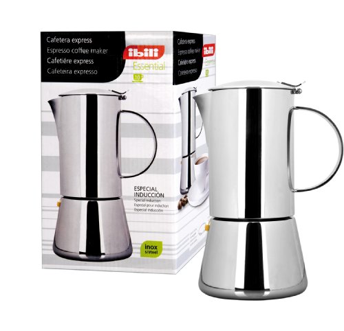 Imagen principal de IBILI - Cafetera express Essential, 2 tazas, 100 ml, Acero Inoxidable,