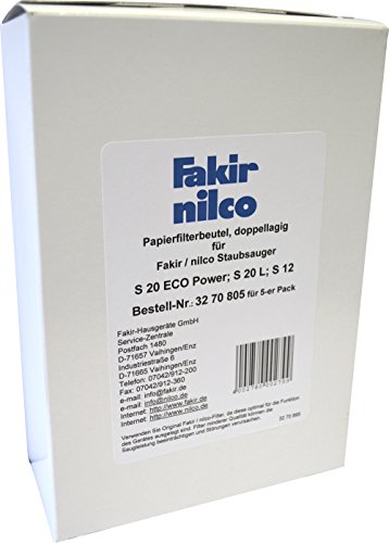 Imagen principal de Fakir 3270805 Professional S 20L - Filtros de papel (5 unidades)