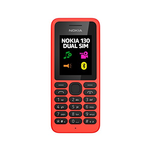 Imagen principal de Nokia 130 - Móvil libre (pantalla 1.8, dual SIM), rojo