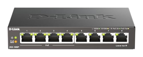 Imagen principal de D-Link DGS-1008P - Switch de 8 Puertos Gigabit Ethernet 10/100/1000 Mb