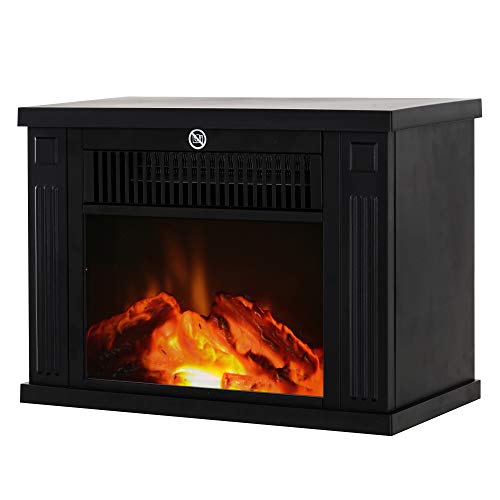 Imagen principal de Homcom ? Chimenea eléctrica de suelo, potencia 600/1200 W, de plásti