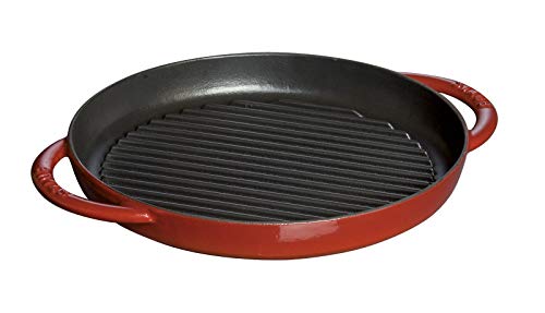 Imagen principal de Staub Grill Doble asa Redondo, Hierro Fundido, Rojo Cereza, 26 cm