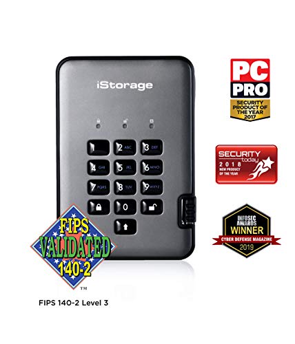 Imagen principal de iStorage diskAshur PRO2 HDD 5TB Disco Duro | FIPS Nivel 3 | Protegido 