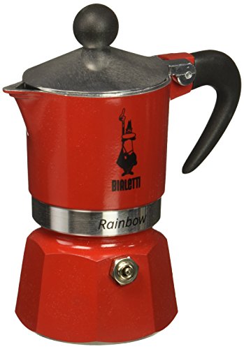 Imagen principal de Bialetti Rainbow Cafetera Italiana Espresso, 1 Taza, Aluminio, Rojo