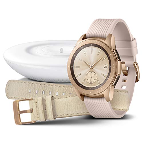 Imagen principal de SAMSUNG Galaxy Watch 42 mm, Oro Rosa + Cargador y Correa de Piel [Excl