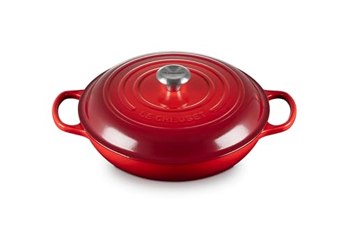 Imagen principal de Le Creuset Evolution Cacerola Baja, Hierro Fundido, Rojo Cereza, 30 cm