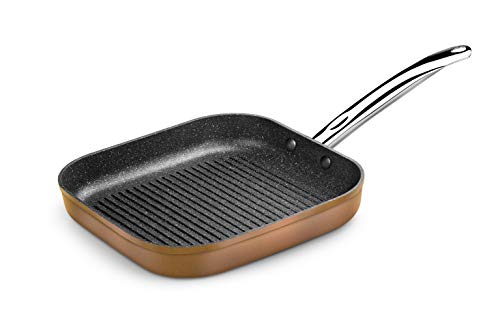 Imagen principal de MONIX Copper Grill con Rayas 28 x 28 cm, Aluminio Forjado