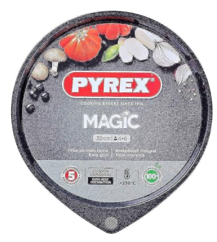 Imagen principal de Pyrex Magic Bandeja de Horno para Pizza, Acero Inoxidable, Negro, 30 c