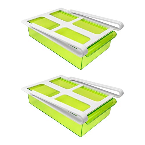 Imagen principal de Quantio 2 cajones con pinza para frigorífico, color verde transparent