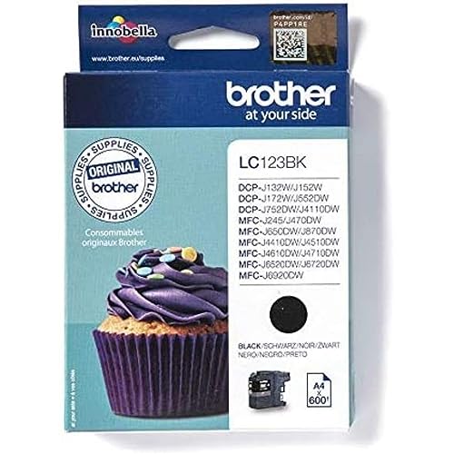 Imagen principal de Brother LC123BK - Cartucho de tóner adecuado para MFCJ4510DW, color n