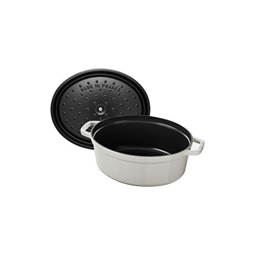 Imagen principal de STAUB Cacerola ovalada de trufa, color blanco, tamaño 31 cm