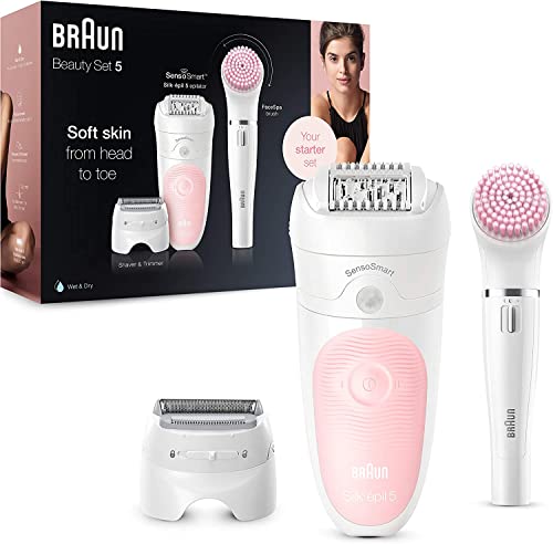 Imagen principal de Braun Silk-épil 5 Depiladora Eléctrica Mujer 3 en 1, Kit de belleza 