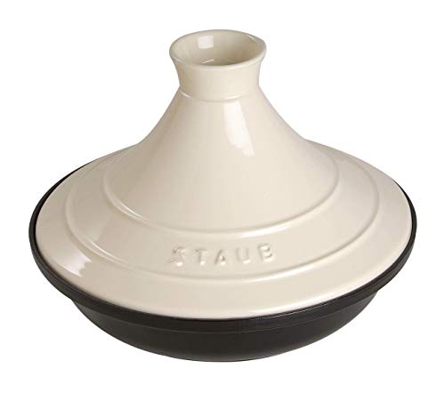 Imagen principal de Staub 20 cm Tajine con Tapa de cerámica, Hierro Fundido, Negro