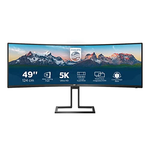 Imagen principal de Philips Monitors 498P9/00, 49 Curved 1800R, SuperWide, 70Hz, VA, Adapt