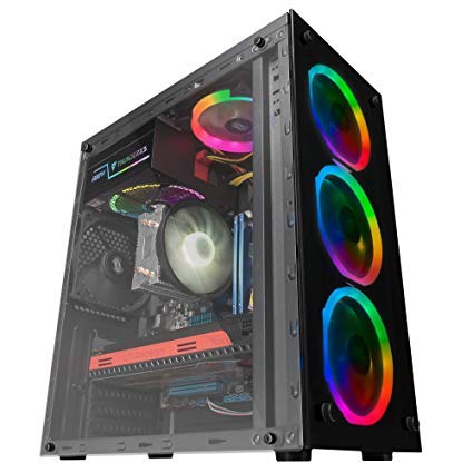 Imagen principal de PC MEGAMANIA LED Gamer Ordenador SOBREMESA RYZEN 7 2700 Octa Core Turb