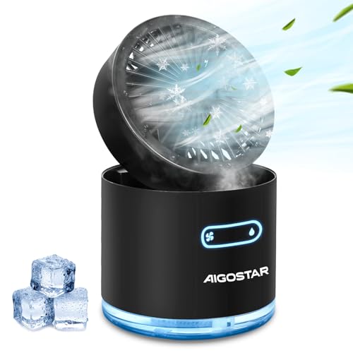 Imagen principal de Aigostar - Mini Ventilador Nebulizador? Depósito 300ml con USB? 3 Vel