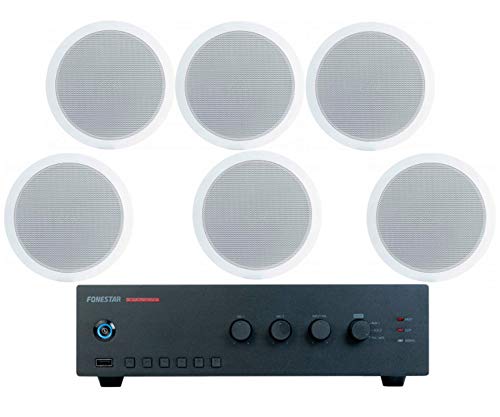 Imagen principal de FONESTAR Pack A150 - Amplificador PROX-60 + Seis Altavoces DE Techo GA