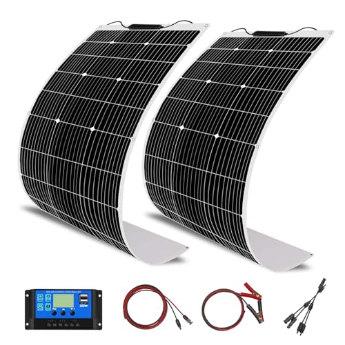 Imagen principal de Kit de Panel Solar 200W 12V Panel Solar Flexible 100 Watt Sistema de P