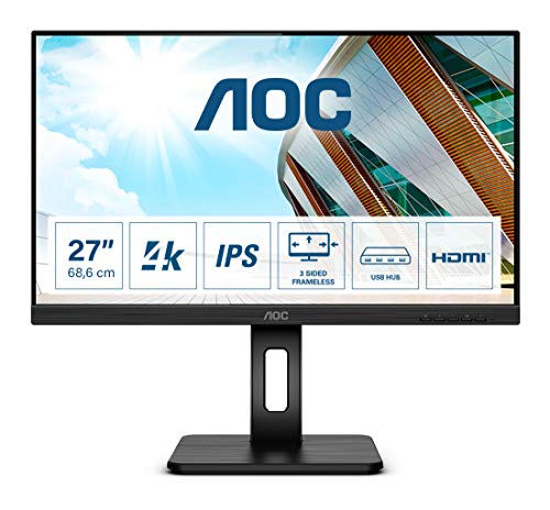 Imagen principal de AOC U27P2 - Monitor Home Office - UHD 4K 27 pulgadas, 3840 x 2160, IPS