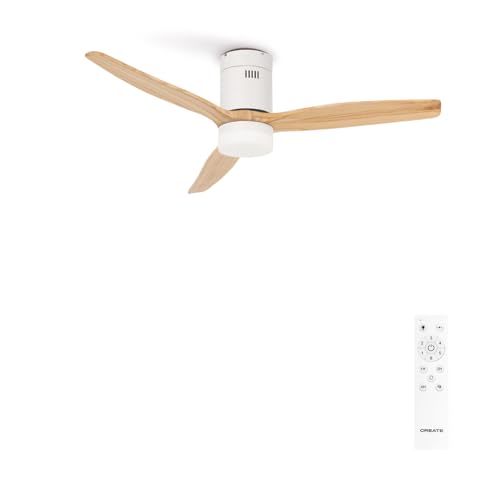 Imagen principal de CREATE / WINDCALM/Ventilador de techo con luz blanco madera natural y 