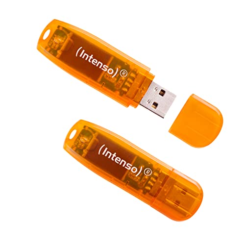 Imagen principal de Intenso Rainbow Line - Memoria USB 2.0 (2 Unidades, 64 GB), Color Nara