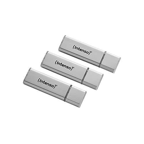 Imagen principal de Intenso ALU Line - Memoria USB 2.0 (3 Unidades, 32 GB), Color Plateado