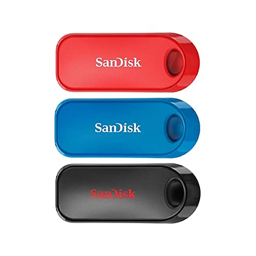 Imagen principal de SanDisk Cruzer Snap - Memoria USB 2.0 de 32 GB, Color Negro, Azul y Ro