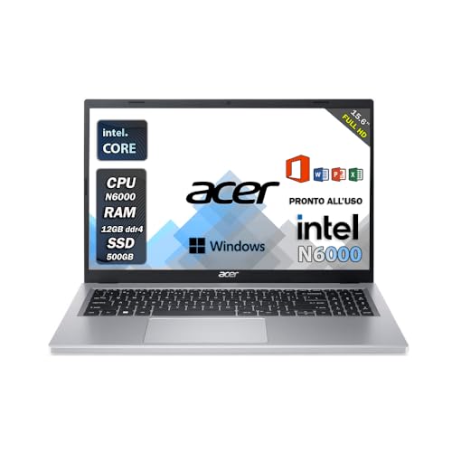 Imagen principal de Acer Aspire 3, PC portátil, Intel N6000 4 núcleos, hasta 3.30 GHz, R