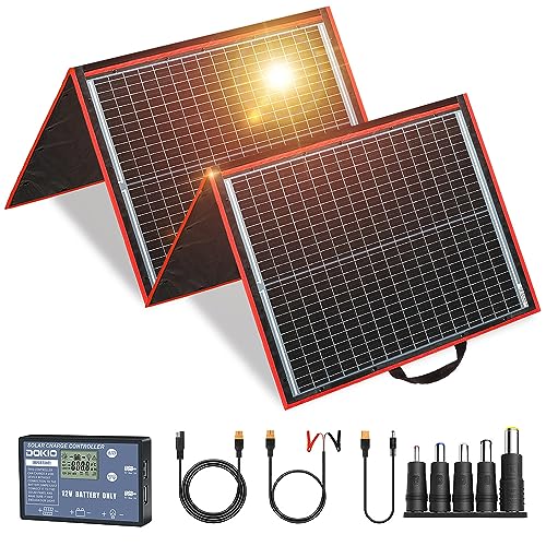 Imagen principal de DOKIO Kit de panel solar portátil de 160 W 18 V (SÓLO 9 libras) Carg