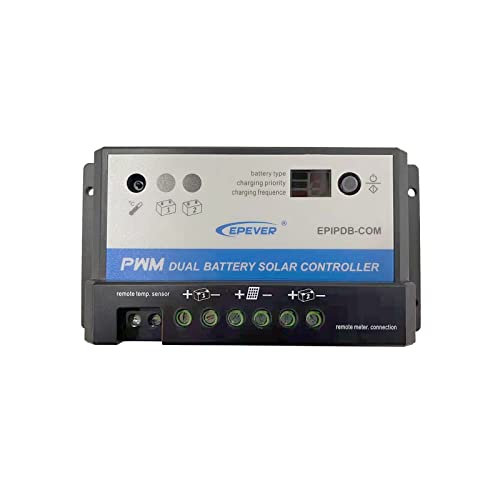 Imagen principal de EPEVER PWM EPIPDB-Com 10A 12/24V Regulador de carga para 2 baterías d