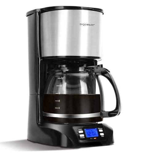 Imagen principal de Aigostar Benno - Cafetera de goteo,1.5L(12 Tazas)con Temporizador Prog