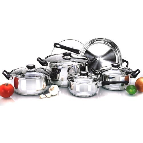 Imagen principal de Batería de cocina de 12 piezas de acero inoxidable