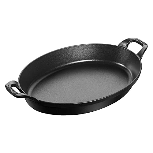 Imagen principal de Staub Fuente Ovalada apilable, Hierro Fundido, Negro, 32 cm