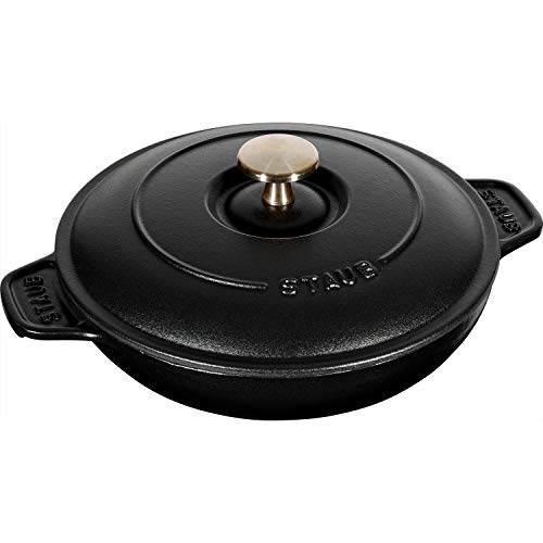 Imagen principal de Staub Fuente Redonda con Tapa, Hierro Fundido, Negro Mate, 20 cm