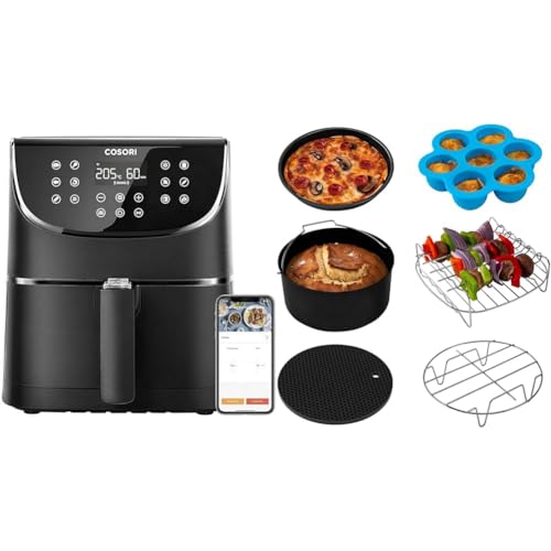 Imagen principal de COSORI Smart, Freidora sin aceite con WiFi, 5.5 L, XXL + Accesorios pa