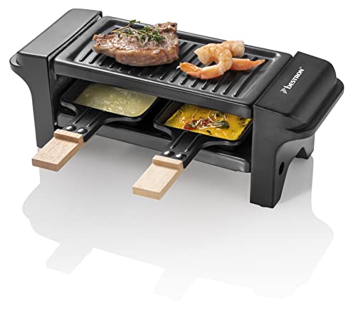 Imagen principal de Bestron Raclette para 1 a 2 personas, mini barbacoa de mesa con dos sa