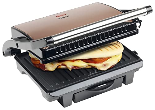 Imagen principal de Bestron Colección Copper Panini Parrilla, 1000 W, 1 Liter, 44 Decibel