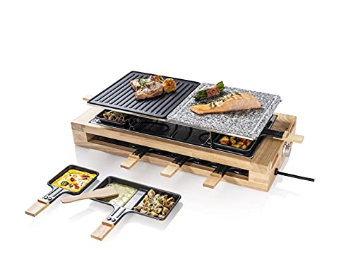 Imagen principal de Bestron Barbacoa eléctrica para raclette XL para hasta 8 personas, co