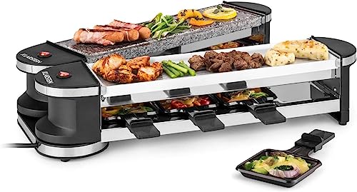 Imagen principal de Klarstein Raclette Grill con 2 Zonas de Grill de Piedra Natural 1200W,