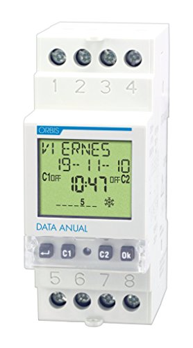 Imagen principal de Orbis Data Anual - Interruptor horario Digital Data Anual 2 circuitos