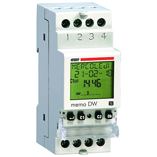 Imagen principal de VEMER VE339800 MEMO DW - Interruptor Horario Digital con Interfaz NFC,