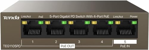 Imagen principal de Tenda TEG1105PD Switch PoE Gigabit de 5 Puertos sin Fuente de Alimenta